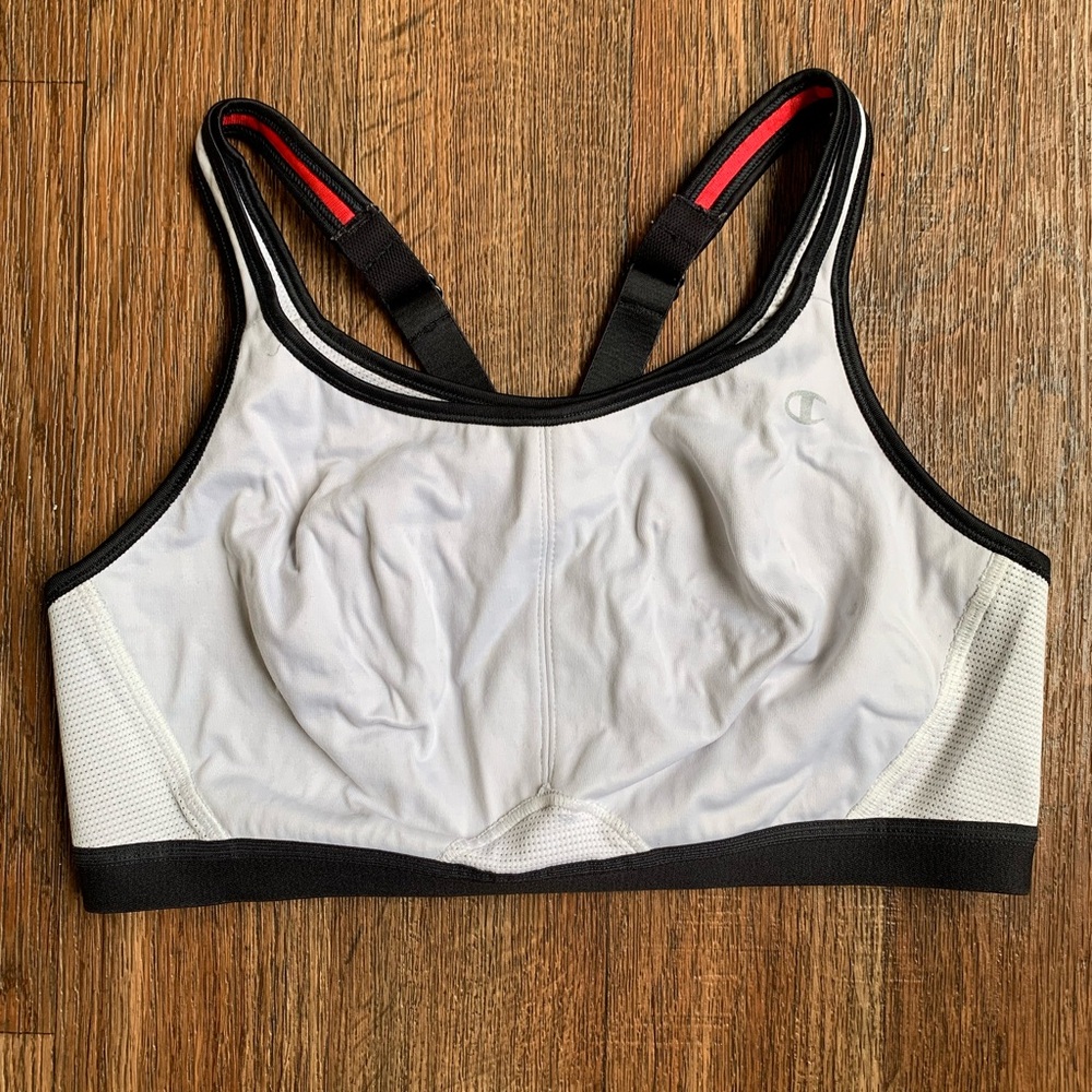 Champion red & white sports bra MAX SUPPORT